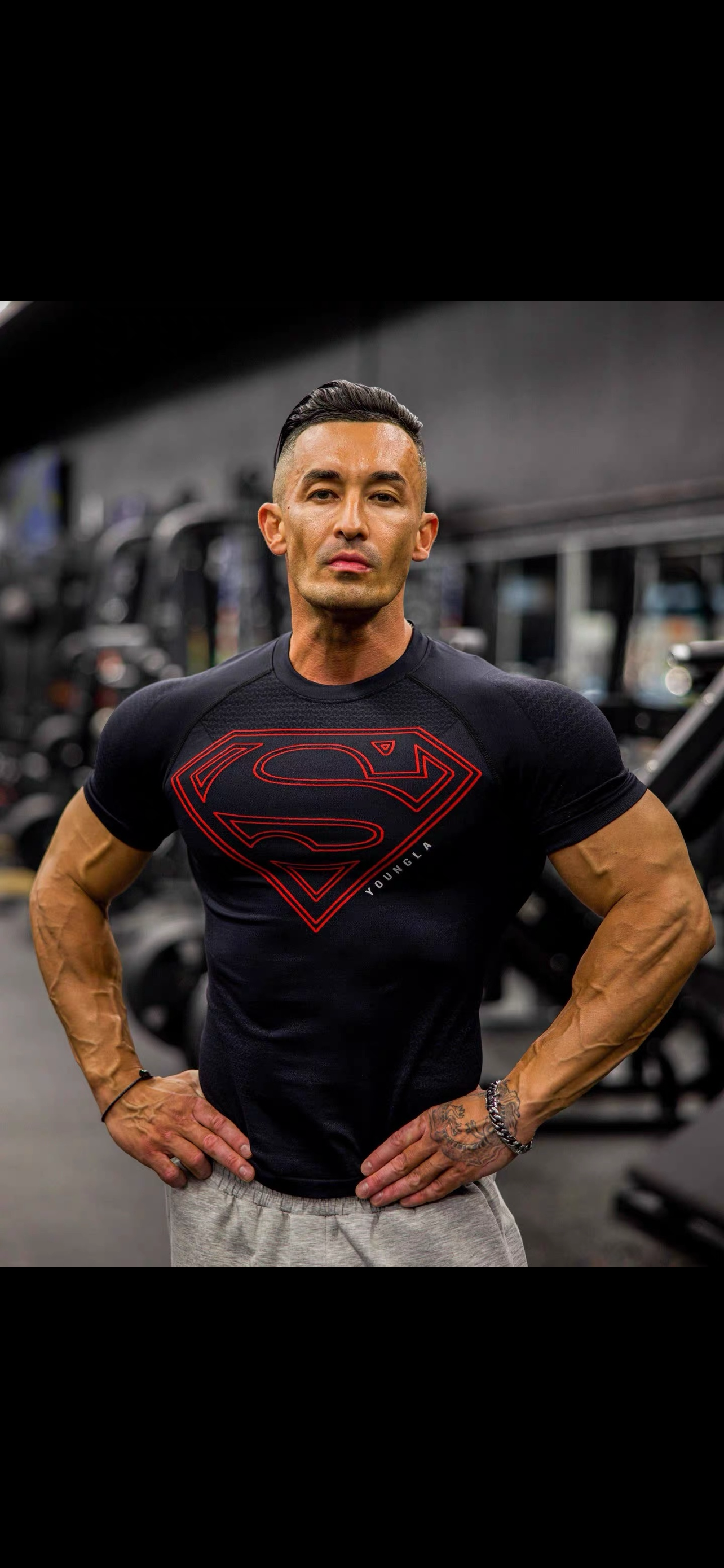 YoungLA X Superman compression t-shirt